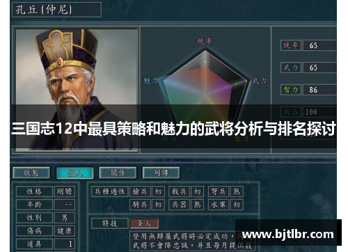 三国志12中最具策略和魅力的武将分析与排名探讨 三国志12中最具策略和魅力的武将分析与排名探讨